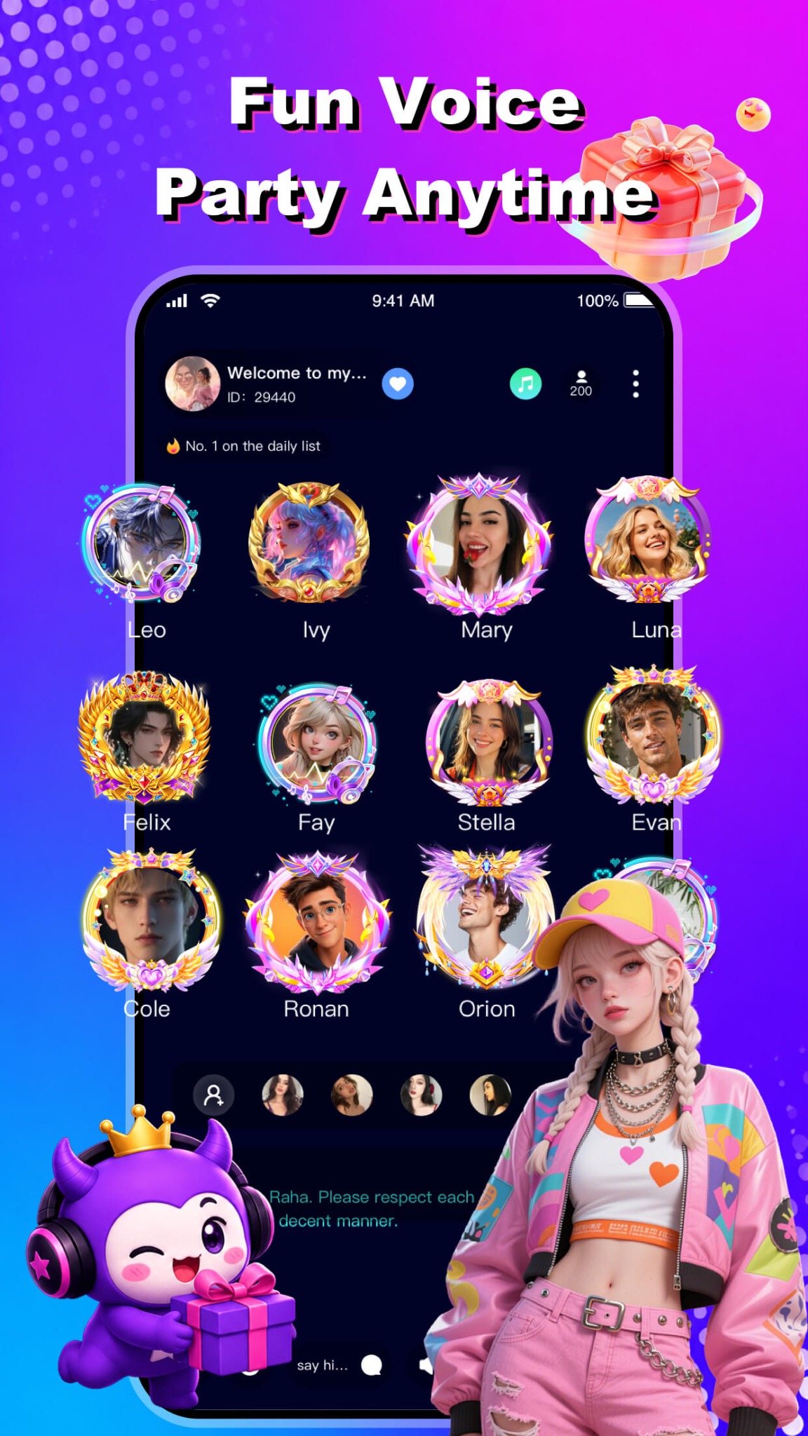Voice party room